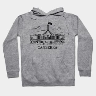 canberra line art illustration Hoodie